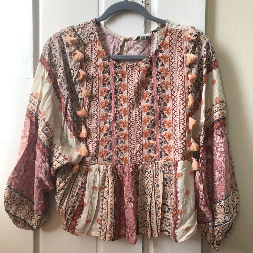 American Eagle Printed Boho Top